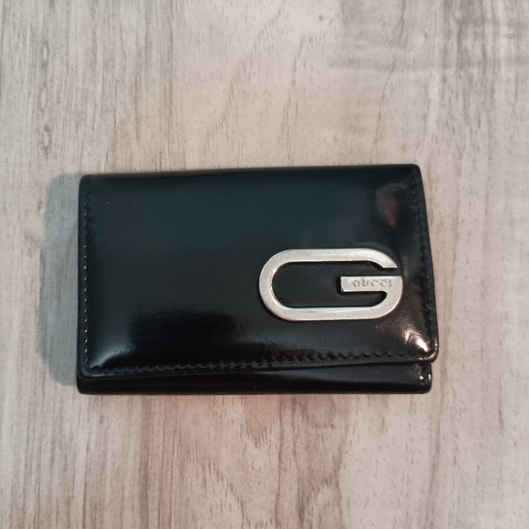 Gucci Other - Gucci Key holder Key case G logos Black Silver Mens Authentic Used